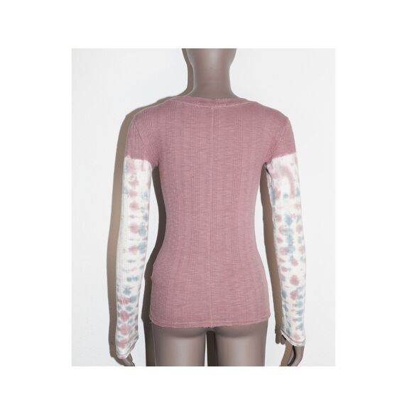 We The Free Purple Tie Dye Long Sleeve Top Free People Womens Boho XS - Picture 3 of 3